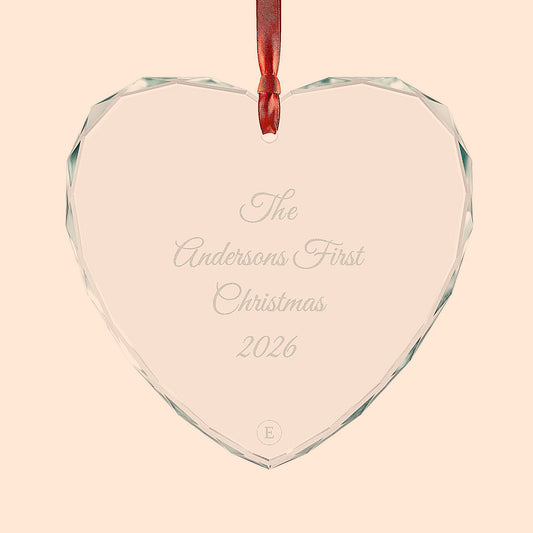 Personalized Engraved Crystal Christmas Ornament