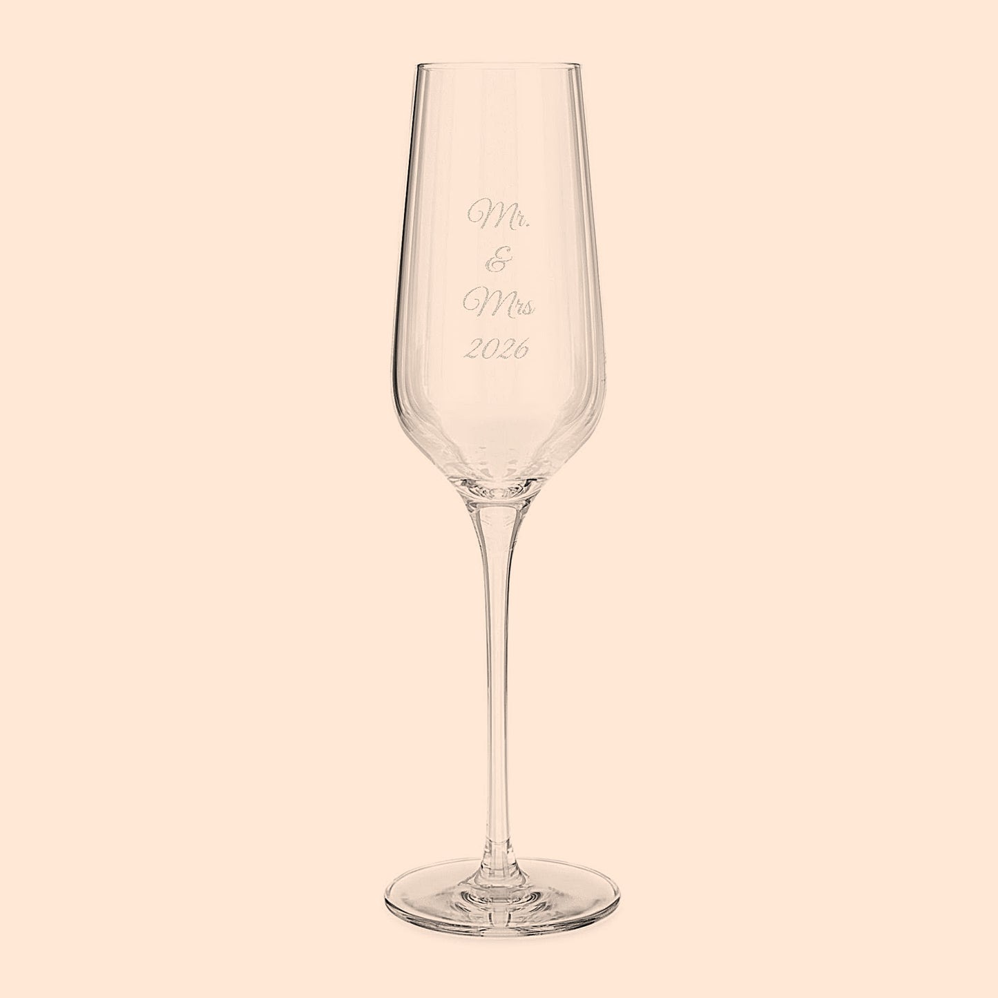 Personalized Etched Champagne Glass