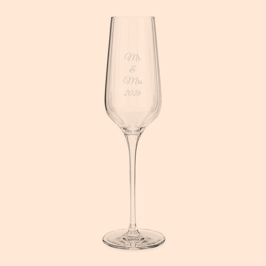 Personalized Etched Champagne Glass